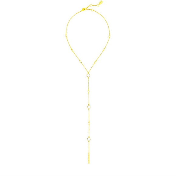 Crystal Drops Y-Shaped Necklace - Picture 2 of 5